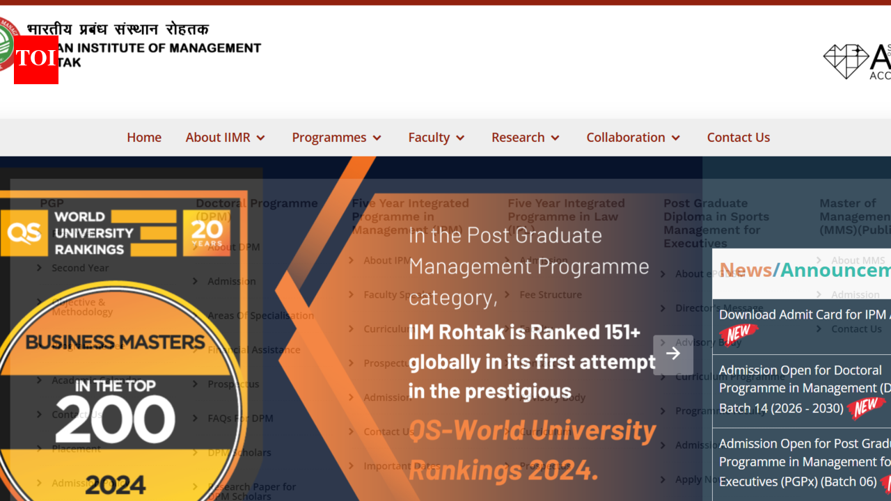 IPMAT admit card 2026 released for IIM Indore and Rohtak: Check steps to download hall tickets here