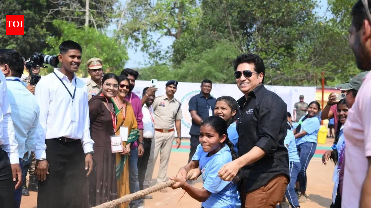 Sachin Tendulkar in Dantewada, plays with tribal kids as Bastar turns to sports