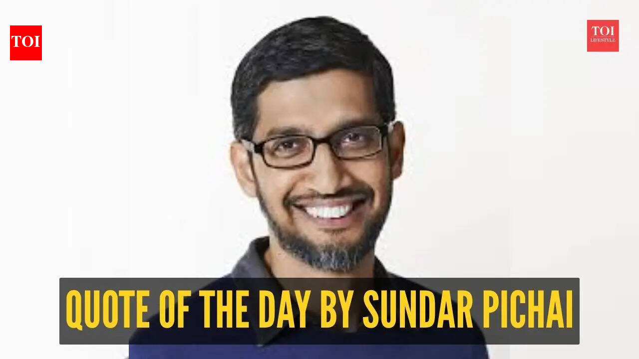 Quote of the day by Sundar Pichai: “A person who is happy is not because everything is right in his life, he is happy because his…”