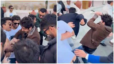 Shah Rukh Khan's son Aryan Khan turns ‘joota churai’ into a mini war at friend’s wedding; nearly falls but refuses to give up shoe