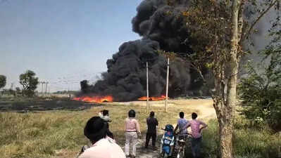 Fire at college playground sparks panic