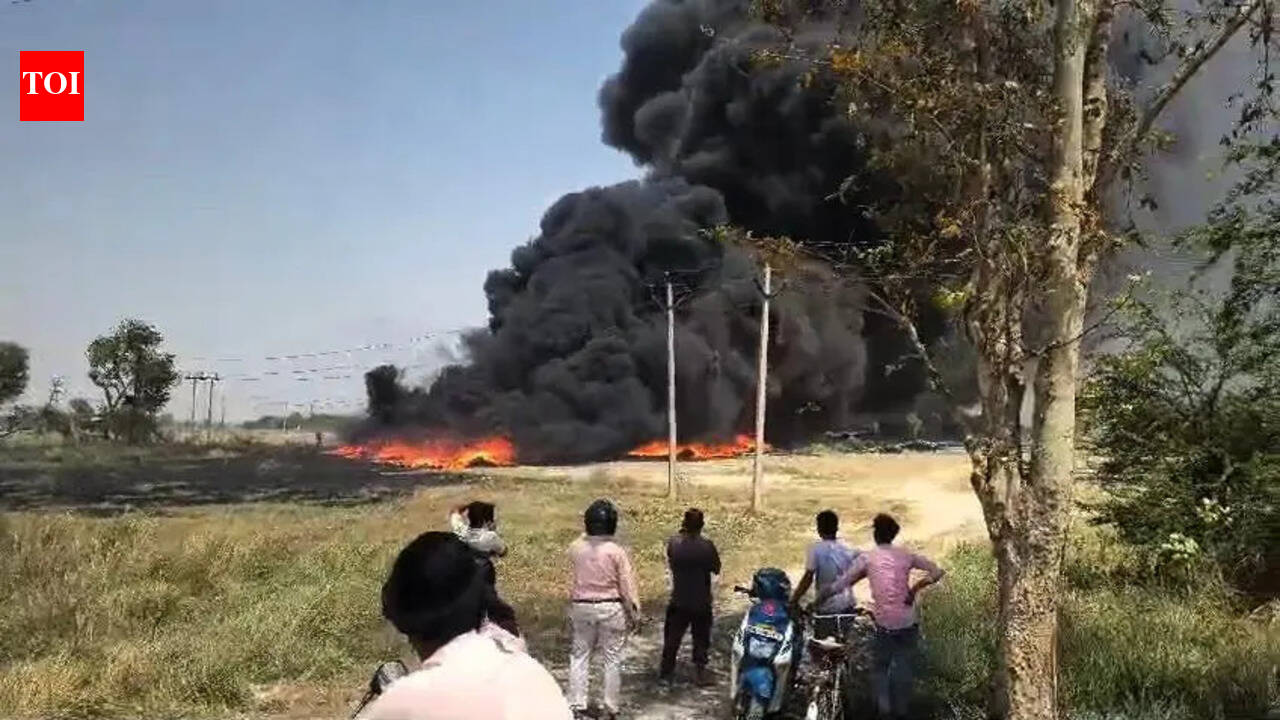 Fire at college playground sparks panic