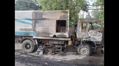 Sweeping machine catches fire, MCG official suspended over failure to report incident