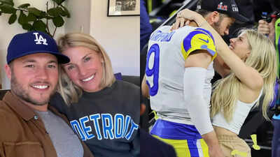 Fans troll Kelly Stafford for looking like a man as her courtside look goes viral at the Los Angeles Lakers vs Houston Rockets game