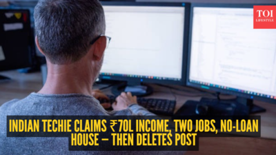  Claims he secretly worked 2 jobs, made ₹70L a yr, bought ₹1.3 crore house without loan, then deletes his post