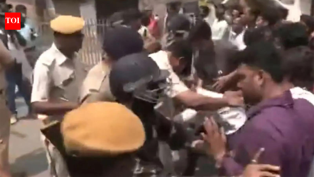 Watch: Chaos during Murshidabad voting — TMC, Kabir cadres clash, police resort to lathicharge