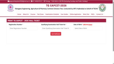 TS EAMCET 2026 hall ticket released at eapcet.tgche.ac.in: Direct link to download admit card here