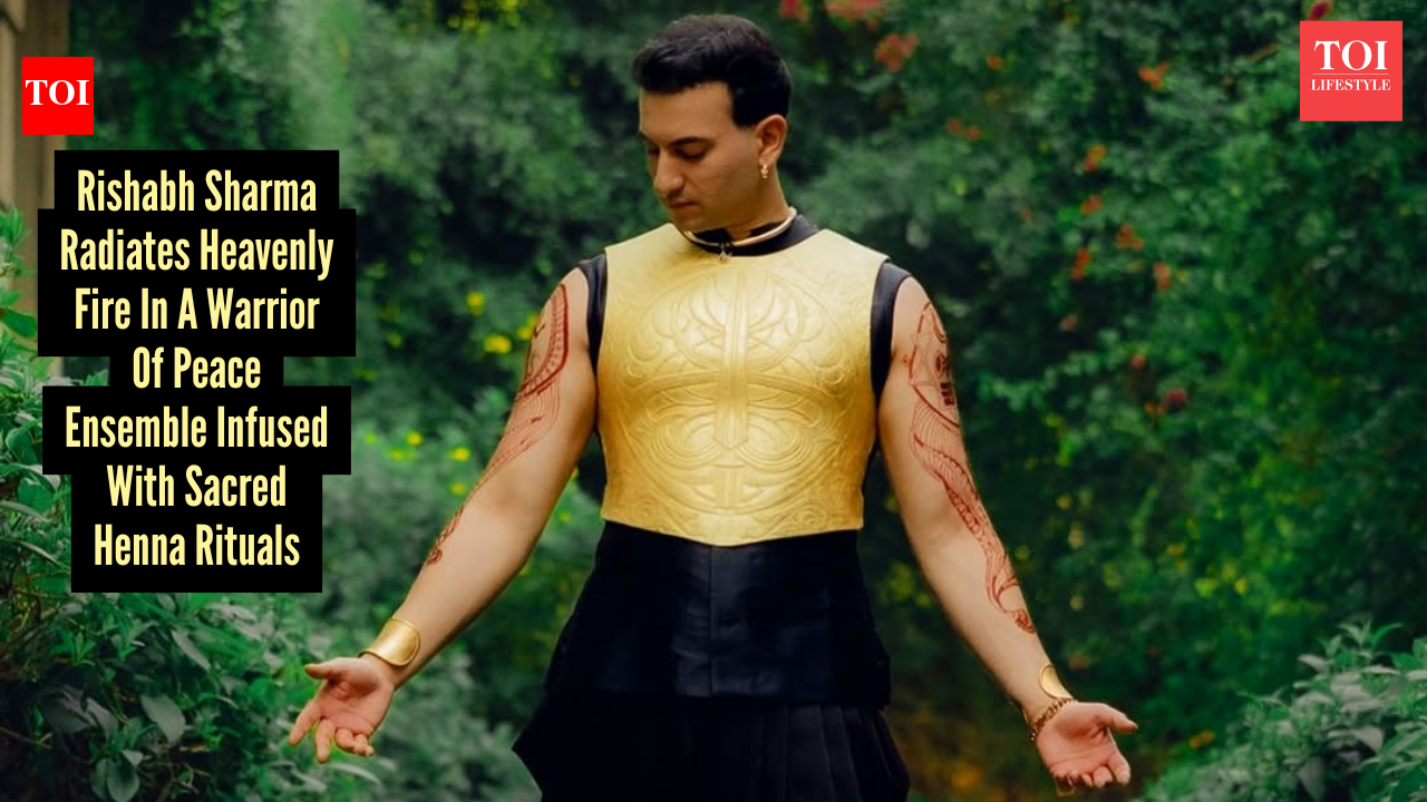 Sitarist Rishabh Rikhiram Sharma channels Shiva-inspired ‘Warrior of Peace’ in a golden vest and henna