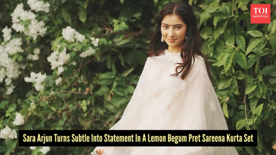 Sara Arjun serves old-school Madhubala charm in a dreamy lemon-hued kurta with vintage edge