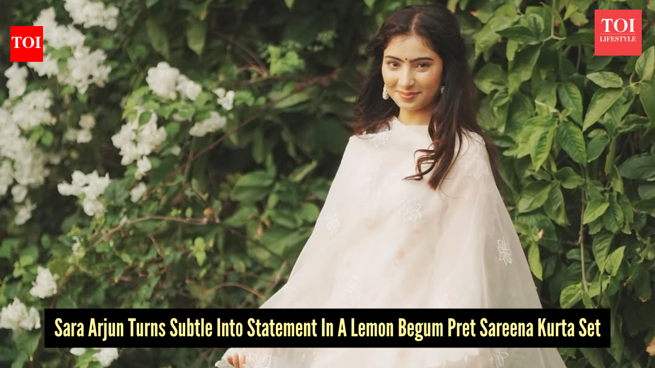 Sara Arjun serves old-school Madhubala charm in a dreamy lemon-hued kurta with vintage edge