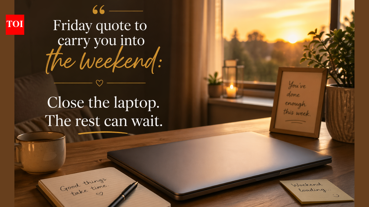 Friday quote to carry you into the weekend: Close the laptop. The rest can wait