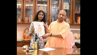 International yoga athlete meets CM Yogi