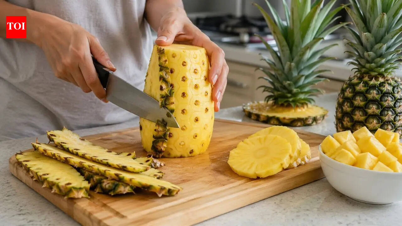 Peel a pineapple in minutes with these easy kitchen hacks