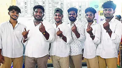 Painting the town beige & white on poll day