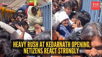 ‘These people should have their hands and feet broken…’ Heavy rush at Kedarnath opening, netizens react strongly