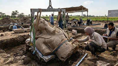 Giant Ramesses II statue fragment found in Nile Delta, revealing new clues about ancient Egypt