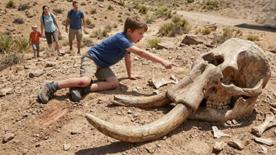 In 2016, a child tripped over bone fragments and accidentally led scientists to a million-year-old prehistoric mammal skull