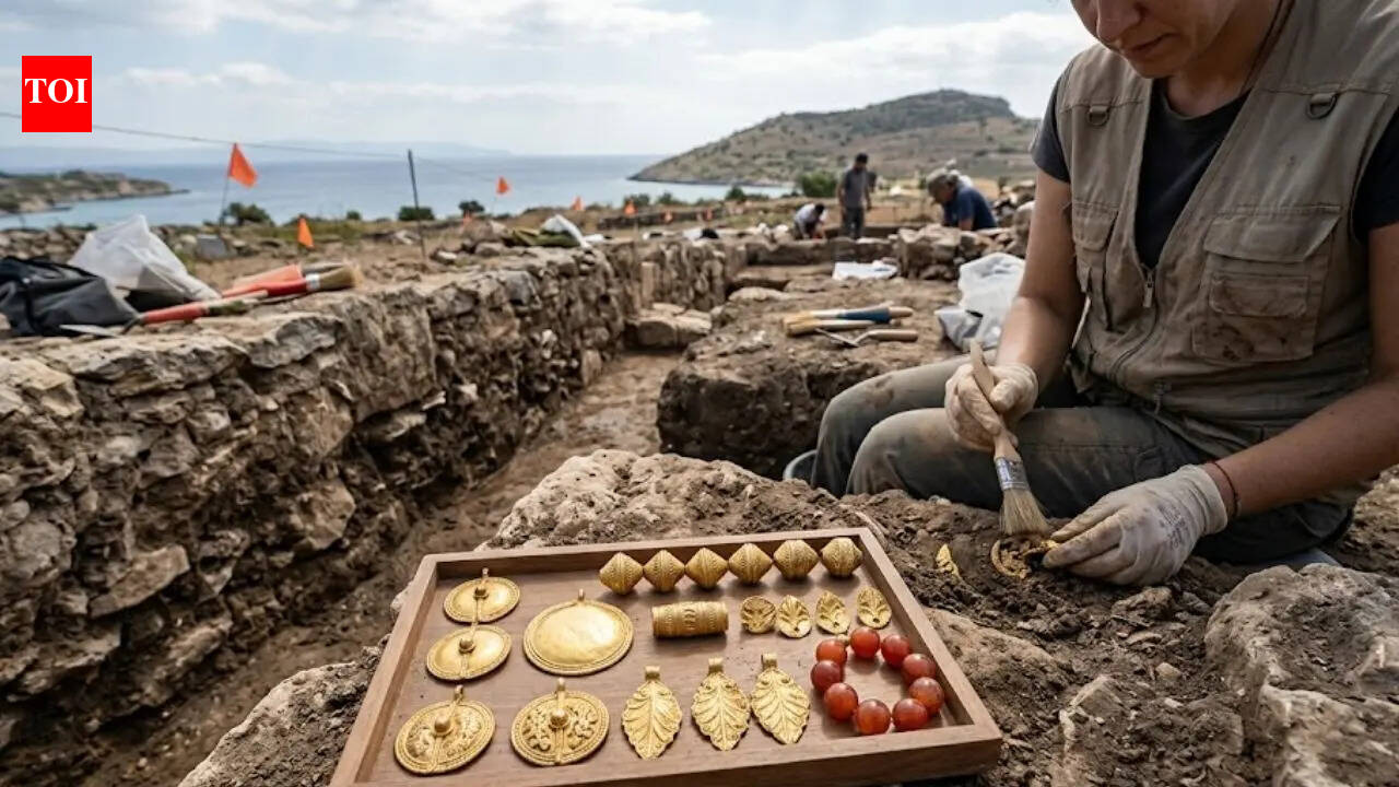 Rare 3,500-year-old Bronze Age gold jewellery unearthed in Aegina