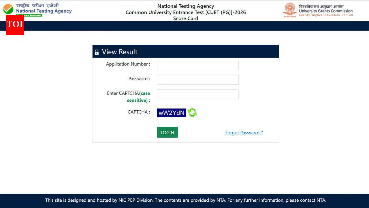 CUET PG 2026 result OUT at exams.nta.nic.in, scorecards now available for download: Direct link