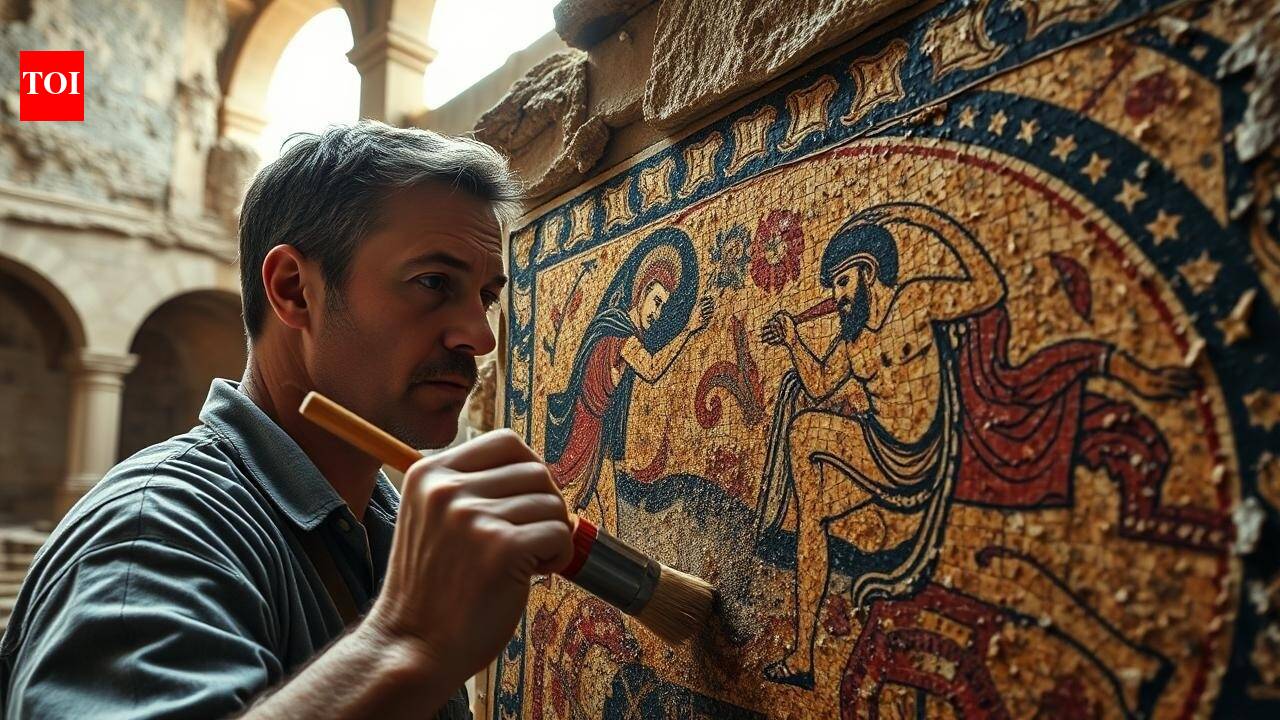 In 2020, a farmer's son walking a lockdown field noticed unusual fragments and uncovered a 1,600-year-old Roman mosaic