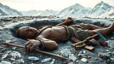 In 1991, two hikers taking a mountain shortcut spotted a dark shape in the ice and found a 5,300-year-old traveller