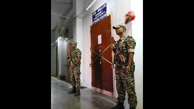 EVMs secured, moved to strongrooms under 3-tier security