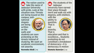 CM bats for JU after PM’s ‘anti-national slogan’ barb