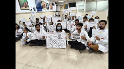  MBBS students strike on campus
