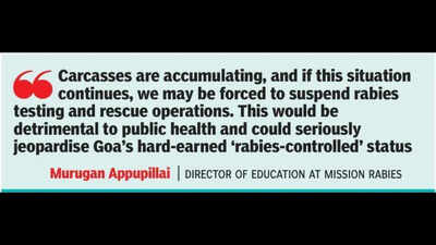 Carcass disposal crisis puts Goa’s ‘rabies-controlled’ status in jeopardy