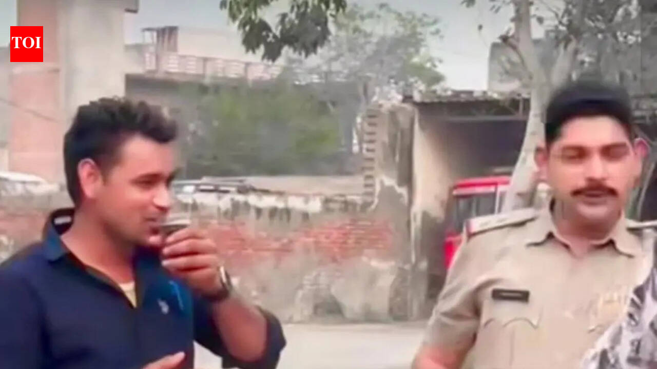 Home guard posted in Nuh smokes wearing SI uniform for reels, suspended