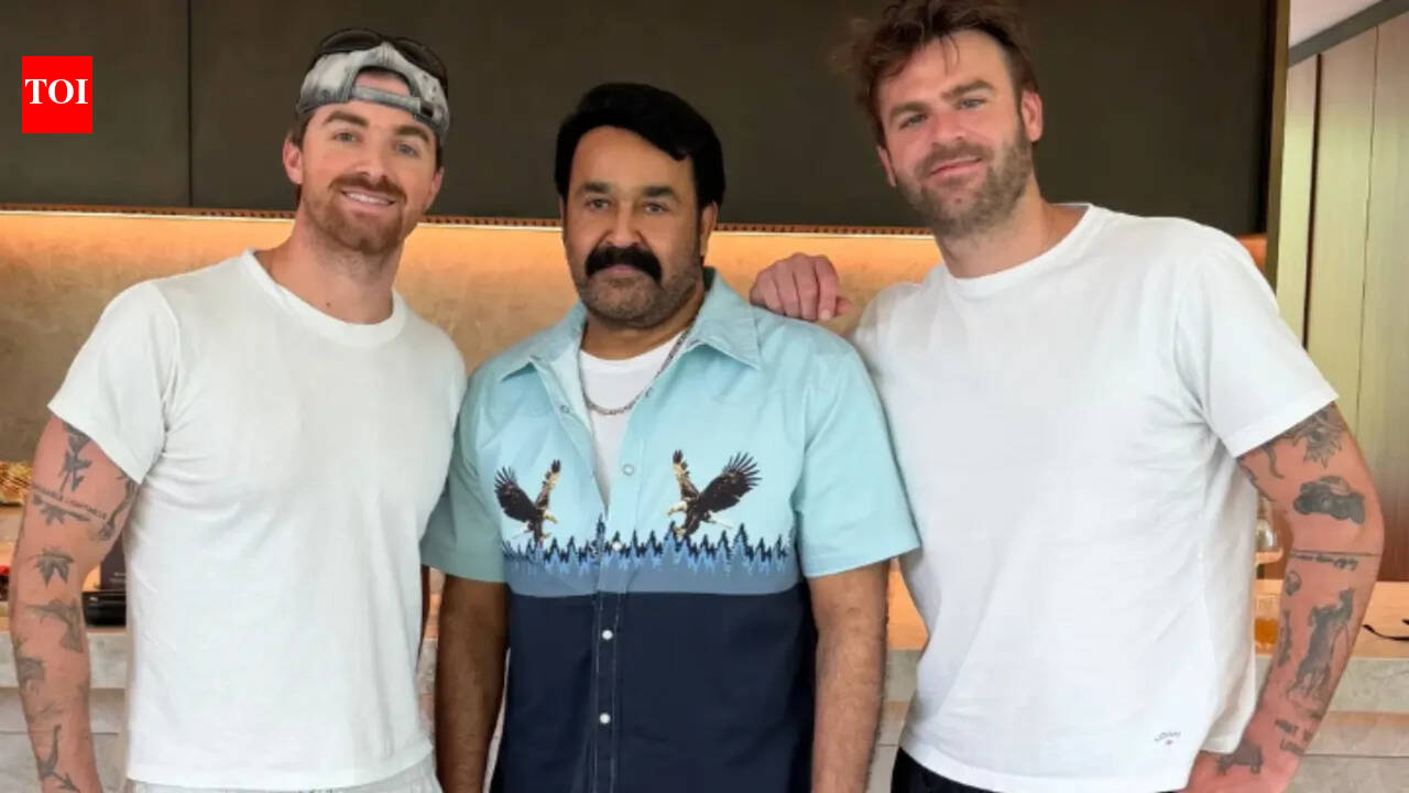 Mohanlal meets The Chainsmokers; 'Patriot' actor poses with the popular EDM duo