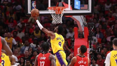 LeBron James' son Bronny James makes individual playoff history in Game 3 against the Rockets
