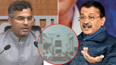 BJP calls Kejriwal ‘Rahman Dakait of Delhi’ day after Chadha exit, shares ‘Sheeshmahal 2’ pictures