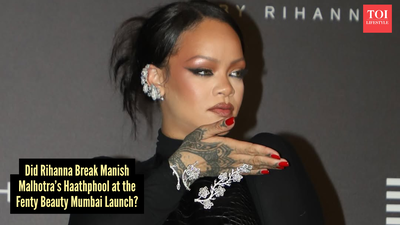 Did Rihanna break Manish Malhotra’s haathphool jewellery at the Fenty Beauty Mumbai launch, or was it all part of the drama?