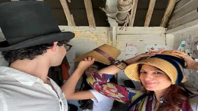 Twinkle Khanna shares fun family moments with Aarav and Nitara from Jane Austen’s house visit