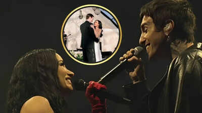 Demi Lovato and Jordan Lutes turn New York City concert into wedding moment with ‘Iris’ duet