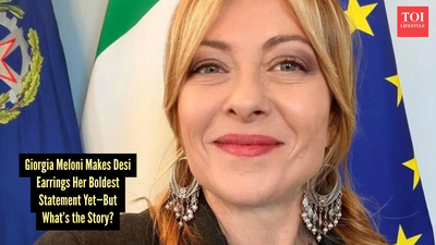 Italian Prime Minister Giorgia Meloni goes off-script with desi jhumkas, and the internet just can’t look away