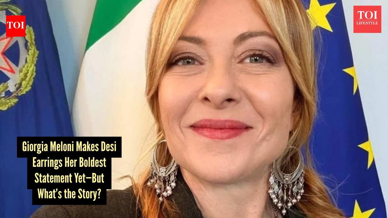 Italian Prime Minister Giorgia Meloni goes off-script with desi jhumkas, and the internet just can’t look away