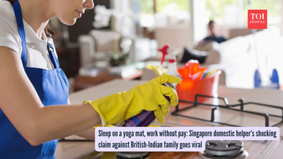 Sleep on a yoga mat, work without pay: Singapore domestic helper’s shocking claim against British-Indian family goes viral