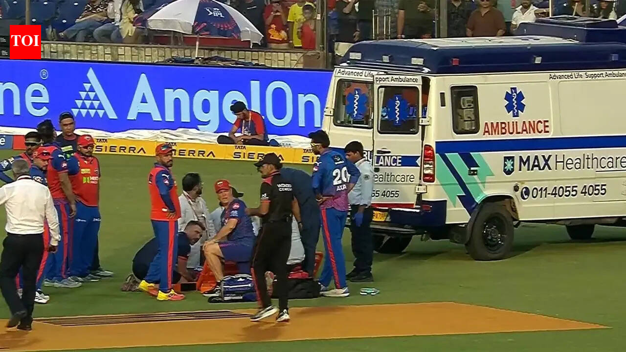 Scary scenes! Lungi Ngidi taken off in ambulance after suffering head injury in DC vs PBKS IPL match