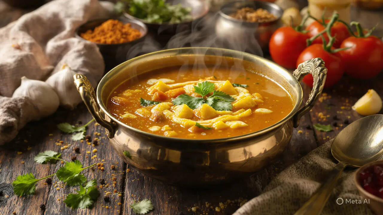 South Indian Rasam With Fresh Ground Spices That Brings Authentic ...