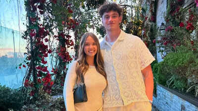 Drew Allar’s girlfriend Emma Bush steals the spotlight in stunning sleek black look as the quarterback lands with the Pittsburgh Steelers in the 2026 NFL Draft