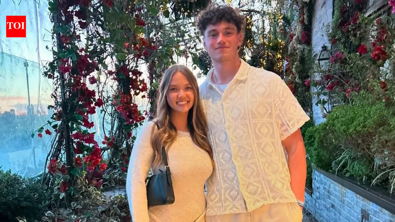 Drew Allar’s girlfriend Emma Bush steals the spotlight in stunning sleek black look as the quarterback lands with the Pittsburgh Steelers in the 2026 NFL Draft