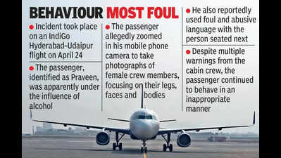 Drunk flyer films female crew, booked after onboard ruckus