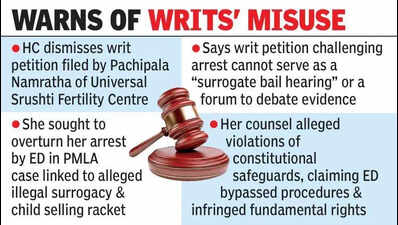 Telangana high court warns against misuse of writs, upholds ED arrest in surrogacy racket
