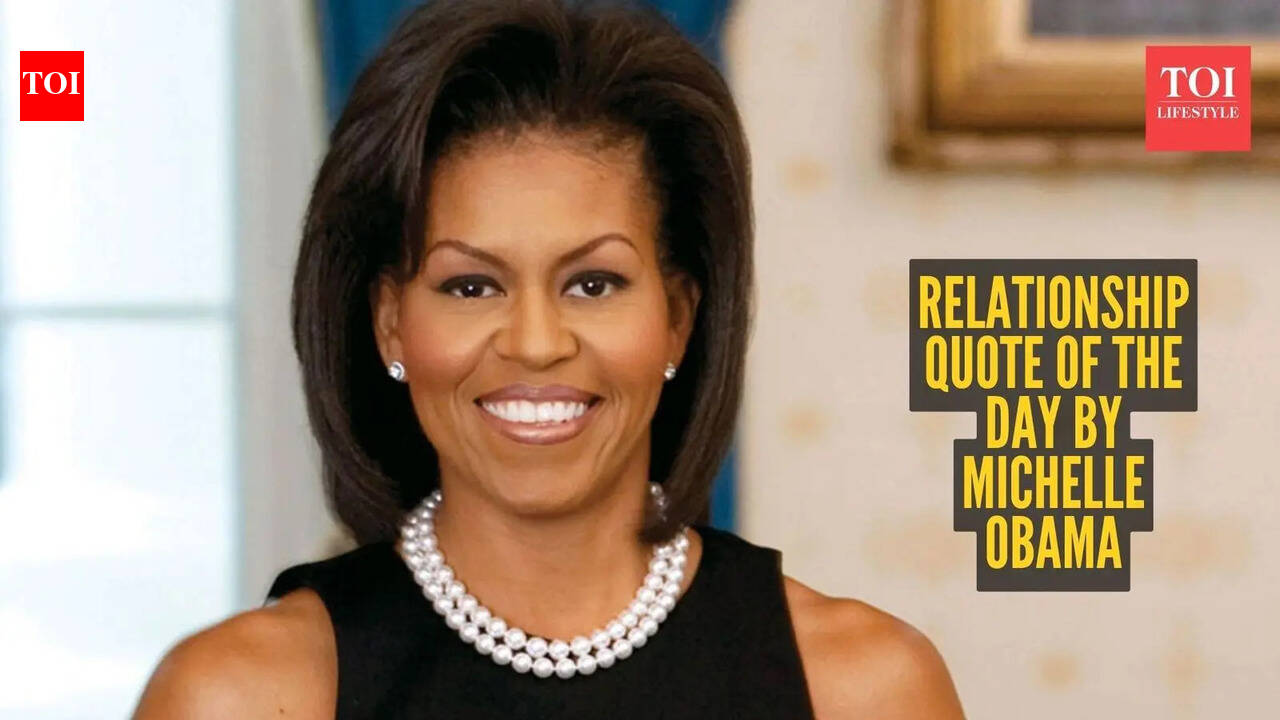 Relationship quote of the day by Michelle Obama: 'Do not bring people in your life who weigh you down. And trust your instincts... good relationships feel good'