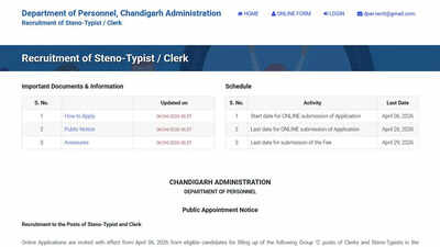 Chandigarh administration clerk recruitment 2026 last date today apply online for 257 posts: Direct link