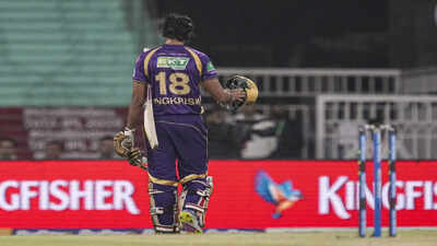 IPL 2026: Angkrish Raghuvanshi dismissal sparks outrage, fans question umpire’s call | Cricket News – The Times of India