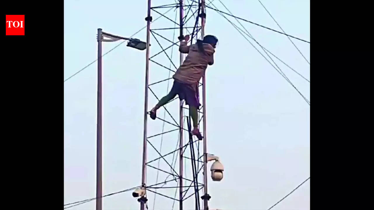Woman climbs mobile tower, demands marriage
