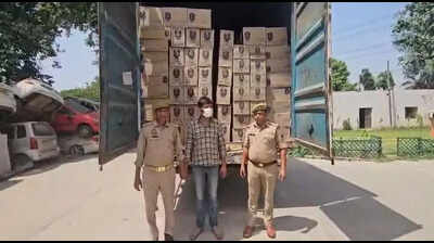 Truck with Rs 35L illicit Haryana liquor seized